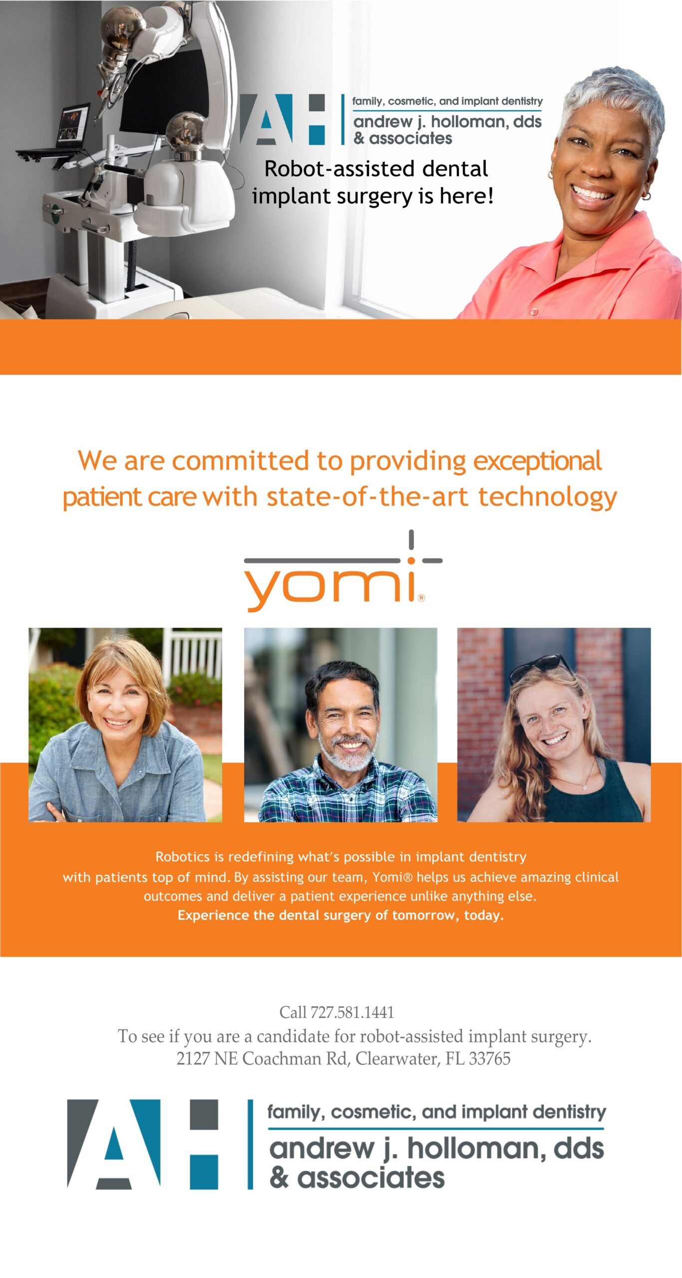 Robot-Assisted Dental Implant Surgery Flyer - Andrew J. Holloman DDS Clearwater FL